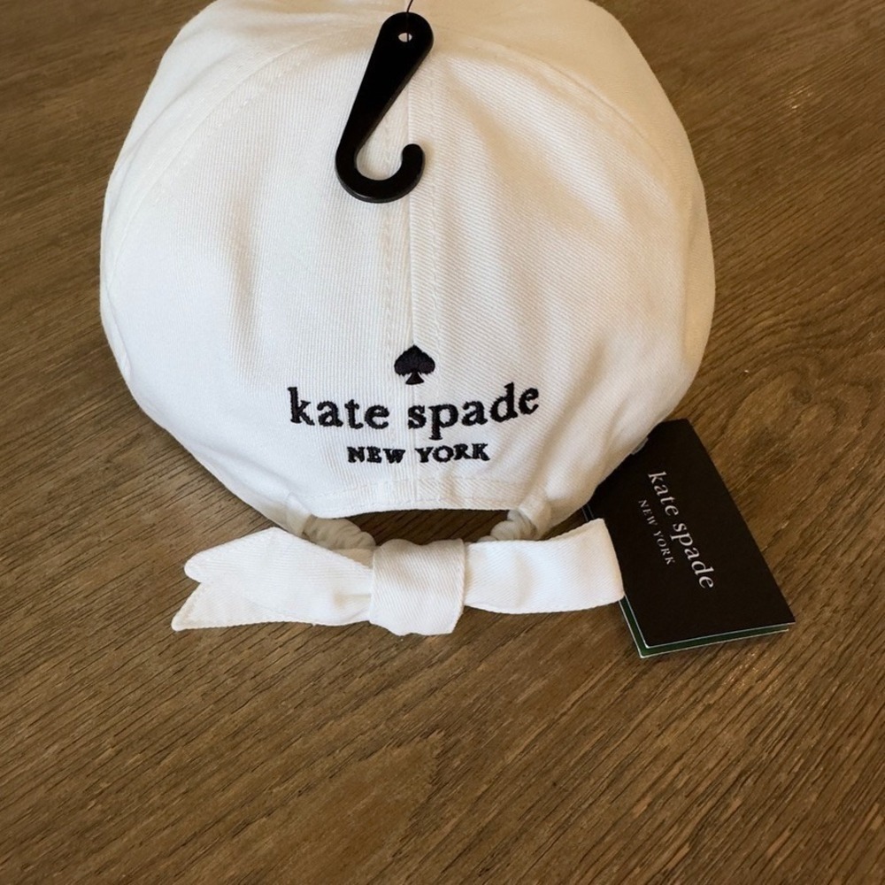 KATE SPADE New York Bow Baseball Cap-Preppy Designer Hat-White-NWT-MSRP $78 - Picture 2 of 16